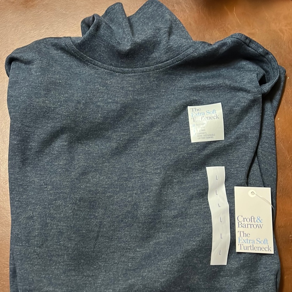 Croft & Barrow extra soft turtleneck in dark blue